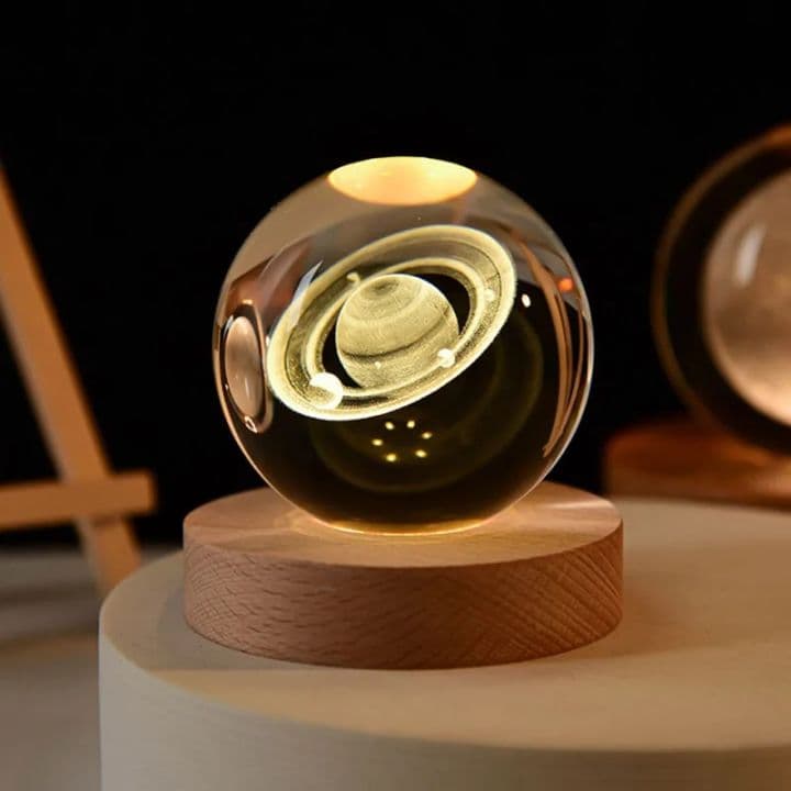 3D Saturn Crystal Ball Lamp 2