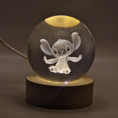3D Stitch Crystal Ball Lamp 2