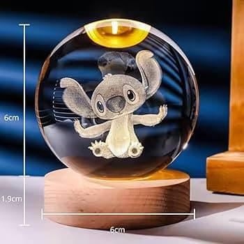 3D Stitch Crystal Ball Lamp 3