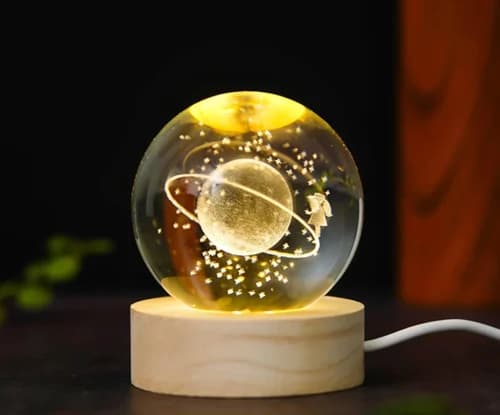 3D Moongirl Crystal Ball Lamp